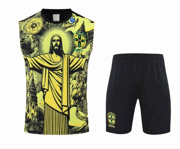 2526 season Brazil Jesus Training clothes suit vest Fan version - Billede 12
