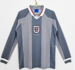 1996 England away Long sleeved retro Fan version