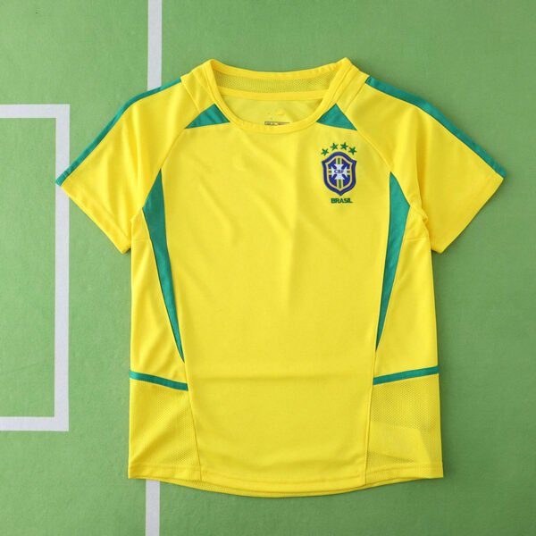 2002 Brazil home retro Kids kit - immagine 2
