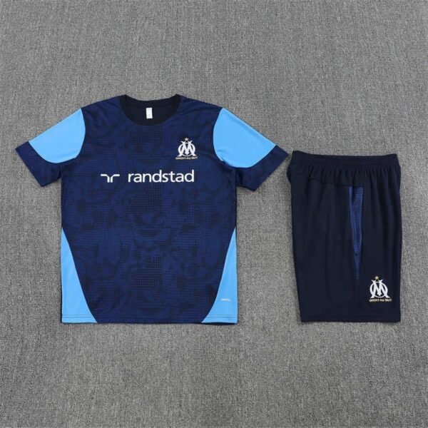 2526 season Olympique de Marseille Training clothes suit Short sleeve Fan version - Billede 4