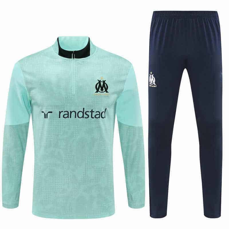 7fe81f6eb6 2526 season Olympique de Marseille Half zip training suit set – Image 1