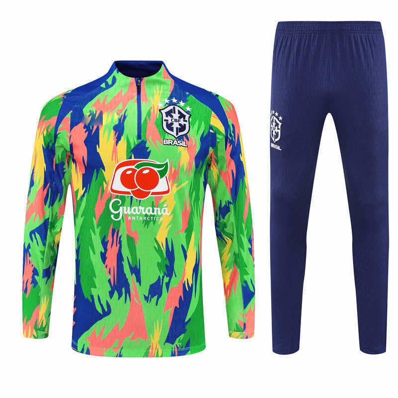 95acb5a53b 2526 season Brazil Half zip training suit set – Image 1