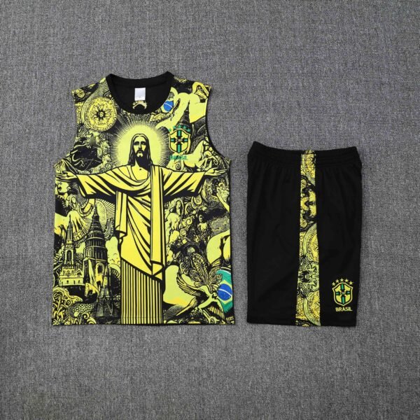 2526 season Brazil Jesus Training clothes suit vest Fan version - Billede 3