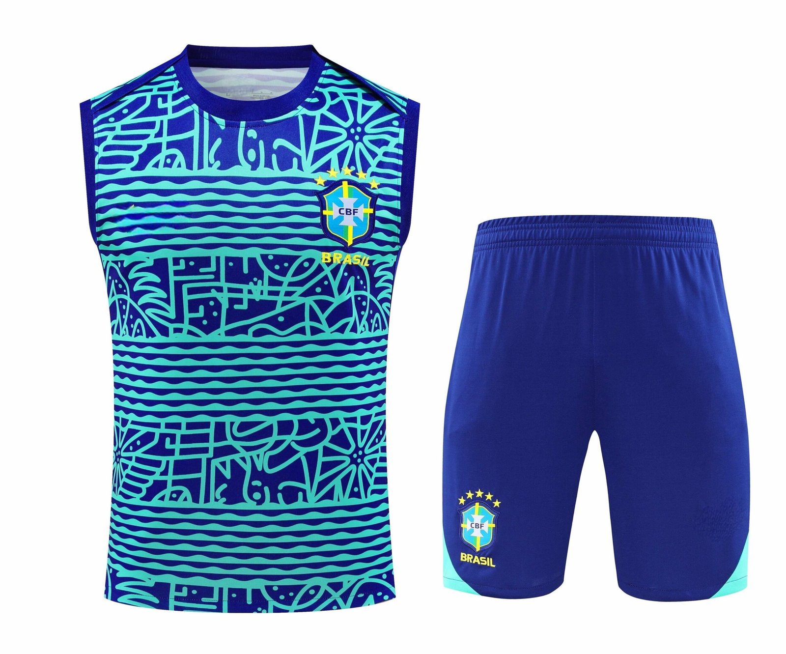 fe5cd97e5b-1 2425 Brazil Training clothes suit vest Fan version – Bild 1