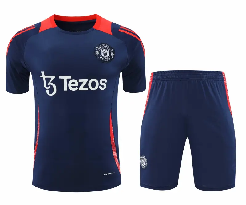 244fe81206 2425 Manchester United F.C. Training clothes suit Short sleeve Fan version - Imagem 1