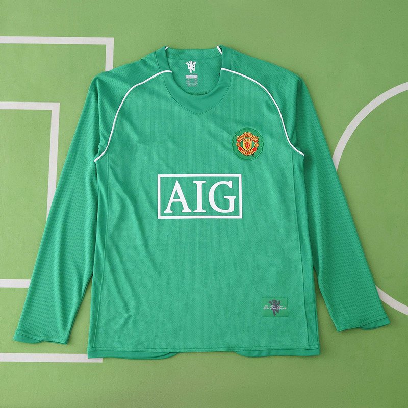2971020bc3 0708 season Manchester United F.C. goalkeeper retro Long sleeved Fan version - Afbeelding 1