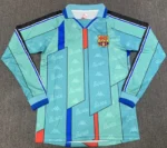 9697 season  Barcelona away long sleeved retro Fan version