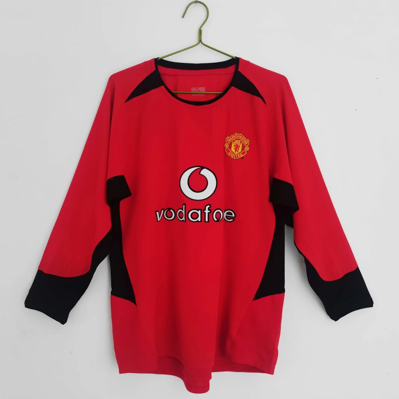 8c00bd2cbe 0204 Manchester United Home Long sleeved Retro Fan version - الصورة 1