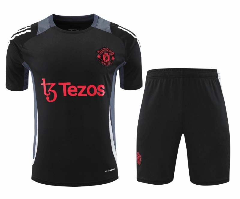 c8febabcef 2425 Manchester United F.C. Training clothes suit Short sleeve Fan version - Imagem 1