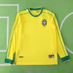 1998 retro Brazil home Long sleeved retro Fan version