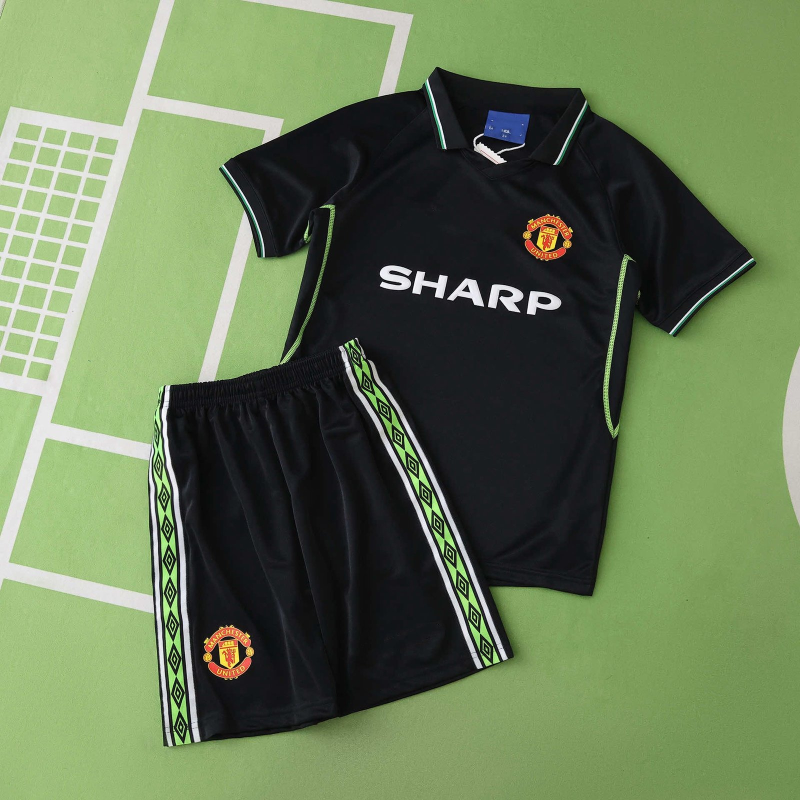 ee184df5b7 9899 season Manchester United F.C. third retro Kids kit - الصورة 1